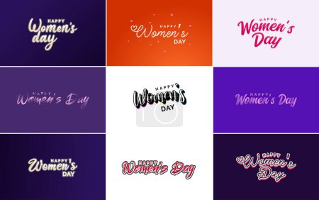 Photo for International Women's Day vector hand-written typography background - Royalty Free Image