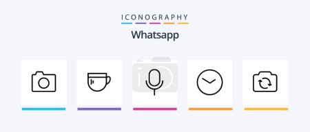 Ilustración de Whatsapp Line 5 Icon Pack Including basic. man. light. ui. power. Creative Icons Design - Imagen libre de derechos