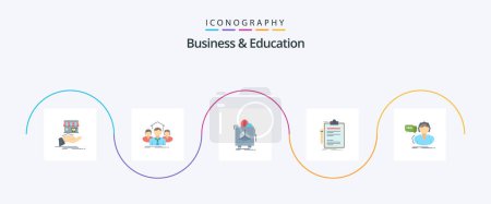 Ilustración de Business And Education Flat 5 Icon Pack Including business. contract. group. health. product - Imagen libre de derechos