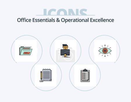 Illustration for Office Essentials And Operational Exellence Line Filled Icon Pack 5 Icon Design. . secret society. chat. symbol. talks - Royalty Free Image