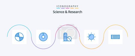 Illustration for Science Blue 5 Icon Pack Including . helios. strip - Royalty Free Image
