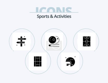 Illustration for Sports and Activities Glyph Icon Pack 5 Icon Design. sports. pool. sports. billiards. game - Royalty Free Image