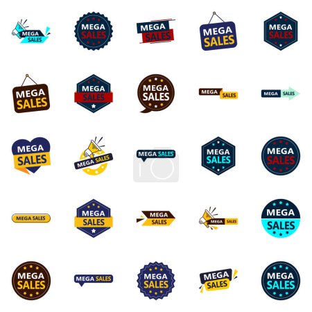 Illustration for The Mega Sale Vector Collection 25 Versatile Designs for Your Next Promotion - Royalty Free Image