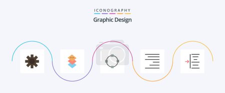 Téléchargez les illustrations : Design Flat 5 Icon Pack Including . points. text. indent - en licence libre de droit