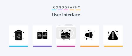 Illustration for User Interface Glyph 5 Icon Pack Including . notice. interface. error. volume. Creative Icons Design - Royalty Free Image