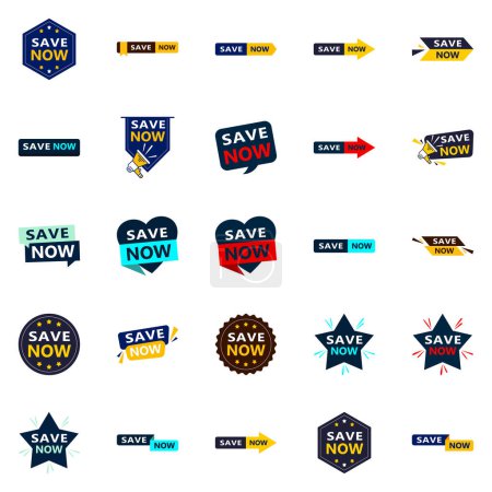 Téléchargez les illustrations : 25 Versatile Typographic Banners for promoting savings across platforms - en licence libre de droit
