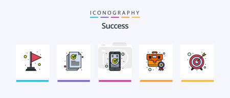 Illustration for Sucess Line Filled 5 Icon Pack Including seo. ranking. shield. monitor. user. Creative Icons Design - Royalty Free Image