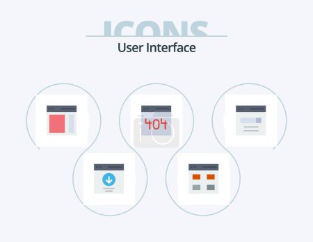 Ilustración de User Interface Flat Icon Pack 5 Icon Design. page. communication. user. user. right - Imagen libre de derechos