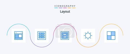 Téléchargez les illustrations : Layout Blue 5 Icon Pack Including layout. design. ui. two. layout - en licence libre de droit