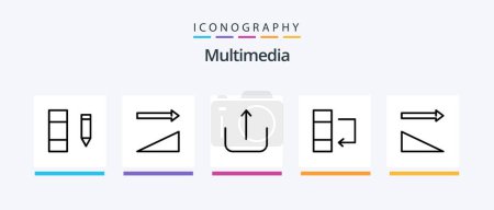 Illustration for Multimedia Line 5 Icon Pack Including . table. sort. new. sorting. Creative Icons Design - Royalty Free Image