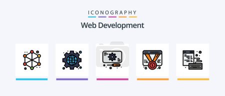 Illustration for Web Development Line Filled 5 Icon Pack Including interface. web. browser. web. favorite. Creative Icons Design - Royalty Free Image