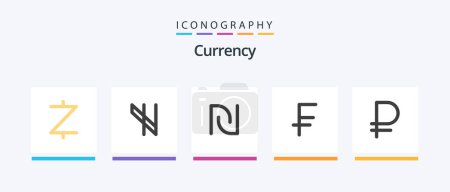 Illustration for Currency Flat 5 Icon Pack Including sign. coin. israel. ruble. currency. Creative Icons Design - Royalty Free Image