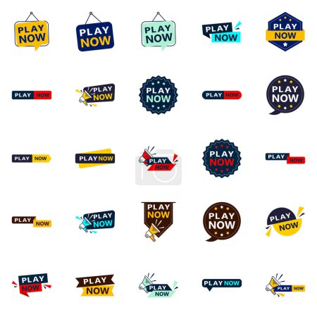 Ilustración de 25 Vibrant Play Now Banners to Help You Stand Out - Imagen libre de derechos