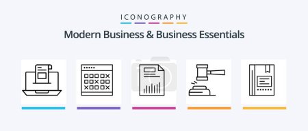Illustration for Modern Business And Business Essentials Line 5 Icon Pack Including document. archive. communication. folder. mail. Creative Icons Design - Royalty Free Image