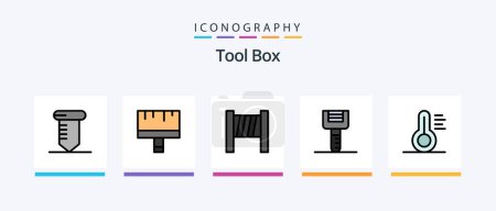 Téléchargez les illustrations : Tools Line Filled 5 Icon Pack Including . food. blocker. Creative Icons Design - en licence libre de droit