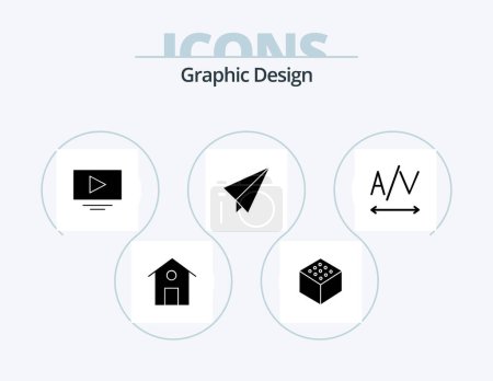 Illustration for Design Glyph Icon Pack 5 Icon Design. . paper. tracking - Royalty Free Image