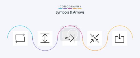 Illustration for Symbols and Arrows Line 5 Icon Pack Including . arrow. enter - Royalty Free Image