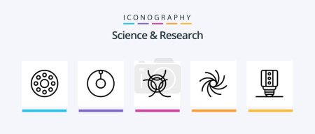 Illustration for Science Line 5 Icon Pack Including . jupiter. moon. Creative Icons Design - Royalty Free Image