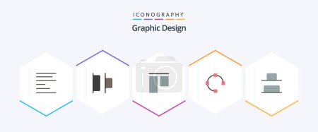 Ilustración de Design 25 Flat icon pack including . . vertical. vertical. bottom - Imagen libre de derechos