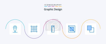 Ilustración de Diseño Azul 5 paquete de iconos incluyendo. diseño. permuta - Imagen libre de derechos