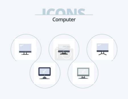Illustration for Computer Flat Icon Pack 5 Icon Design. . - Royalty Free Image