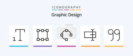 Ilustración de Design Line 5 Icon Pack Including . gear. text. big. Creative Icons Design - Imagen libre de derechos