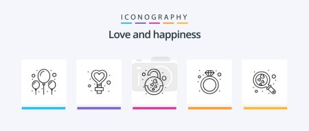 Téléchargez les illustrations : Love Line 5 Icon Pack Including love. bubble. female. love. chat. Creative Icons Design - en licence libre de droit