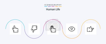 Ilustración de Human Line 5 Icon Pack Including . human. vote - Imagen libre de derechos