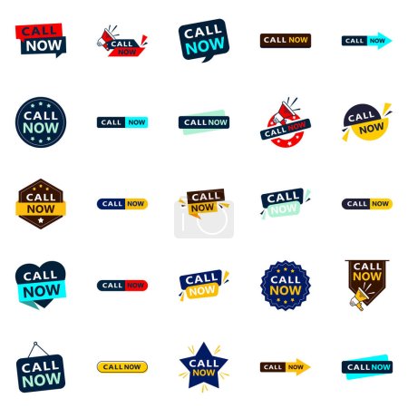 Illustration for 25 Versatile Typographic Banners for promoting calling across media - Royalty Free Image