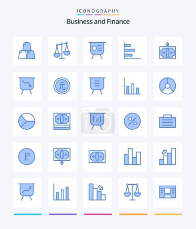 Ilustración de Creative Finance 25 Blue icon pack  Such As back. horizontal. finance. graphic. presentation - Imagen libre de derechos