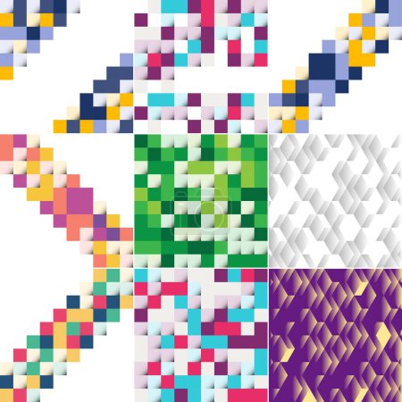 Ilustración de Abstract colorful square background with a gradient color scheme - Imagen libre de derechos
