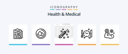 Illustration for Health And Medical Line 5 Icon Pack Including . healthcare. medical. health. medical. Creative Icons Design - Royalty Free Image