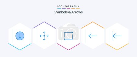 Ilustración de Symbols and Arrows 25 Blue icon pack including . arrow. start - Imagen libre de derechos