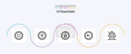 Illustration for Ui Essentials Line 5 Icon Pack Including circle. arrow. love. star. favorite - Royalty Free Image