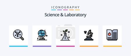 Téléchargez les illustrations : Science Line Filled 5 Icon Pack Including . mouse. react. laboratory. universe. Creative Icons Design - en licence libre de droit