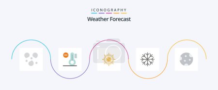 Illustration for Weather Flat 5 Icon Pack Including . sleep. weather. night. full - Royalty Free Image