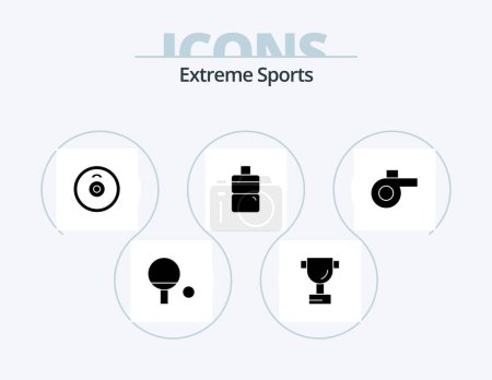 Téléchargez les illustrations : Sport Glyph Icon Pack 5 Icon Design. . water. - en licence libre de droit