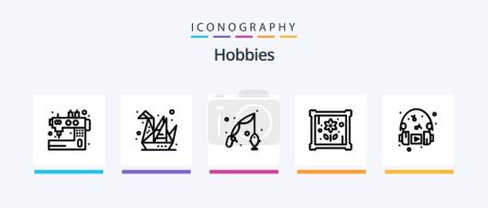 Illustration for Hobbies Line 5 Icon Pack Including hobbies. handbag. gardening. hobby. bag. Creative Icons Design - Royalty Free Image