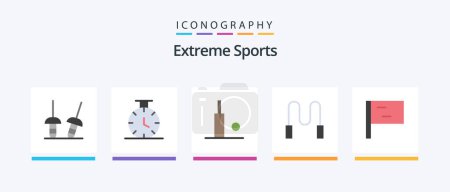 Illustration for Sport Flat 5 Icon Pack Including . rope. sport. Creative Icons Design - Royalty Free Image