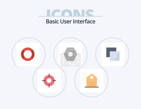 Ilustración de Basic Flat Icon Pack 5 Icon Design. duplicate. user interface. basic. settings. ux - Imagen libre de derechos