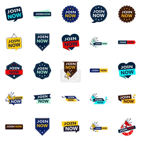 Ilustración de 25 Innovative Typographic Banners for a contemporary membership promotion - Imagen libre de derechos