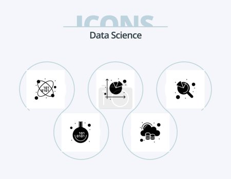 Téléchargez les illustrations : Data Science Glyph Icon Pack 5 Icon Design. graph. pie. space. graph. business tools - en licence libre de droit