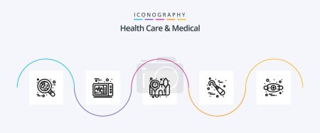 Téléchargez les photos : Health Care And Medical Line 5 Icon Pack Including anaphylaxis. allergies. blood pressure operator. tools. dentist - en image libre de droit