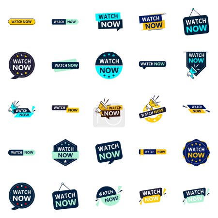 Ilustración de 25 Unique Watch Now Banners to Help Your Business Stand Out - Imagen libre de derechos