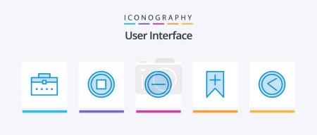 Illustration for User Interface Blue 5 Icon Pack Including user. interface. minus. arrow. interface. Creative Icons Design - Royalty Free Image