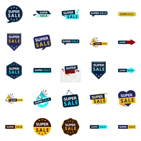 Ilustración de 25 Sales-Generating Super Sale Banners for Email Marketing - Imagen libre de derechos