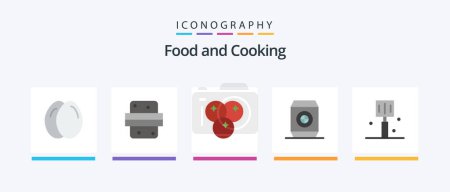 Illustration for Food Flat 5 Icon Pack Including food. drink. cranberry. soft. drink. Creative Icons Design - Royalty Free Image