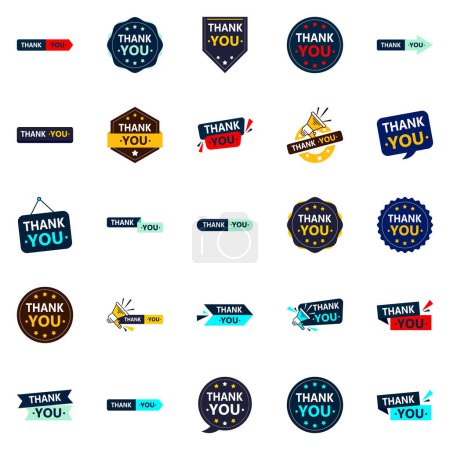 Illustration for Thank You 25 Eye catching Vector Images to Express Gratitude - Royalty Free Image