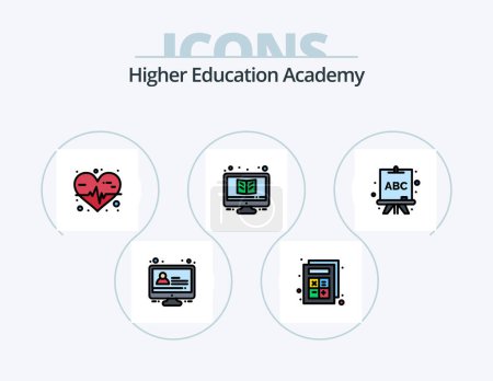 Illustration for Academy Line Filled Icon Pack 5 Icon Design. detective. headdress. page. education. user - Royalty Free Image