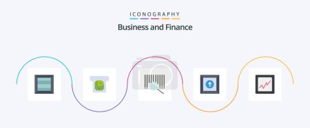 Ilustración de Finanzas Piso 5 Paquete de iconos Incluido. Búsqueda. analítica - Imagen libre de derechos
